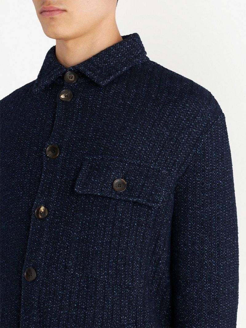 long-sleeve knitted shirt - 4