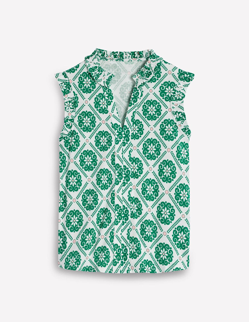 Lola Sleeveless Top-Baroque Tile 1