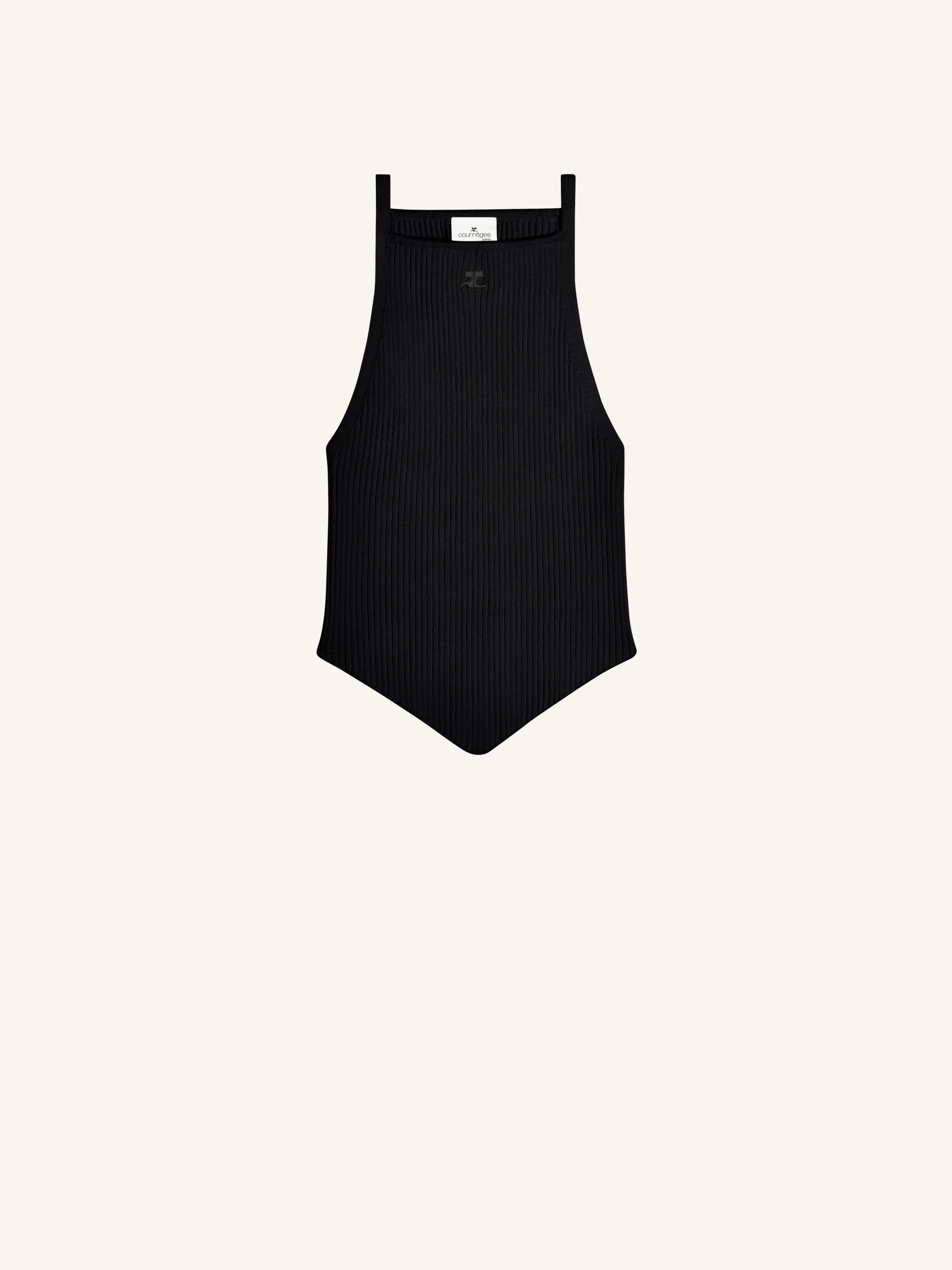 POINTY RIB KNIT TANK TOP - 1