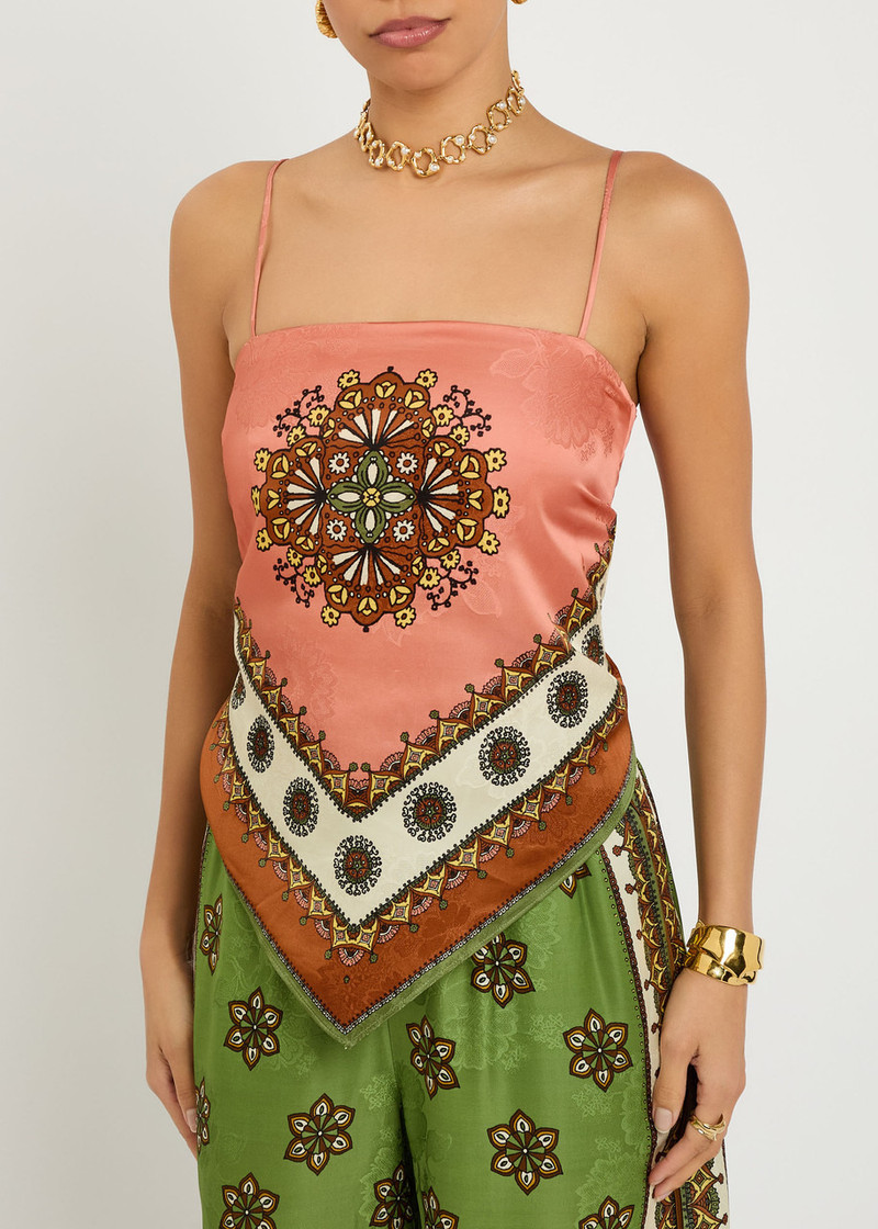 ALÉMAIS Alemais Contina Printed Satin top outlook