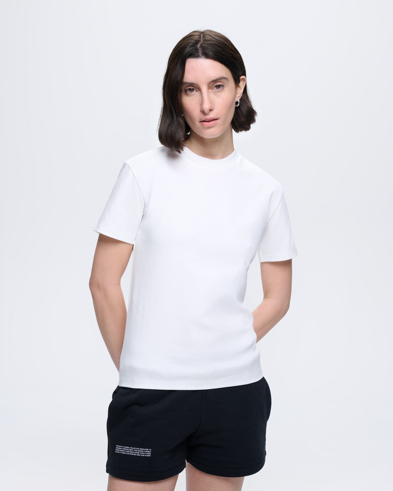 PANGAIA Womens Interlock T-Shirt - Off-White outlook