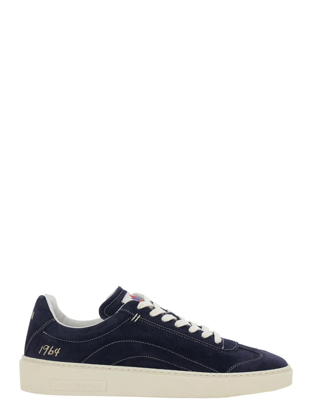 Dsquared2 Men Blue Low Top Sneakers With Logo Patch On The Tongue And Logo Lettering On The Heel In - 1