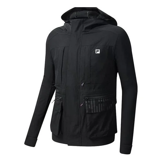 FILA Athletics Cargo Woven Zipper Jacket Black A11M031712F-BK - 1