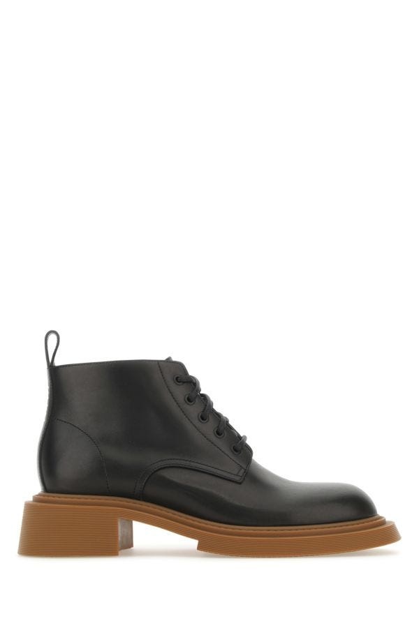 Loewe Man Black Leather Ankle Boots - 1