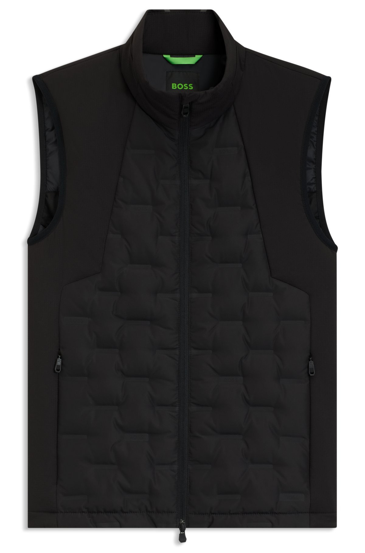 DOWN-FILLED GILET WITH WELDED-LOGO PATTERN - 1