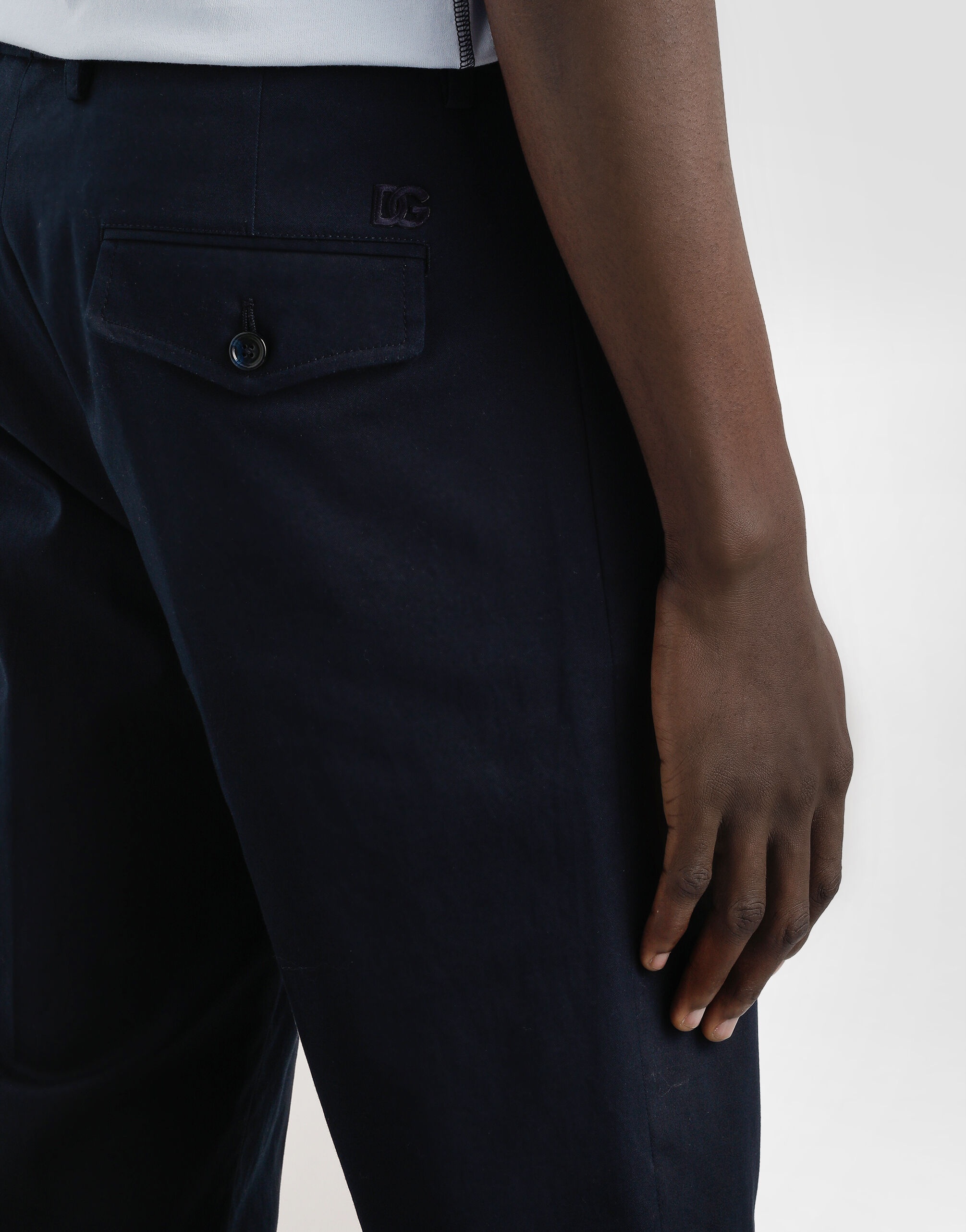 Cotton gabardine cargo trousers - 5
