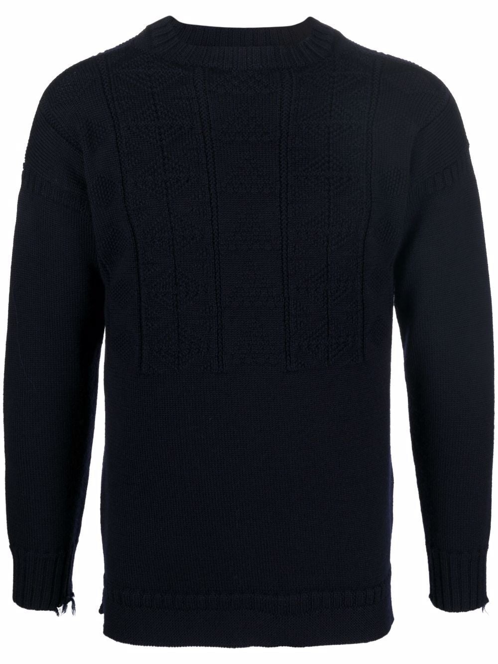 distressed wool jumper - 1