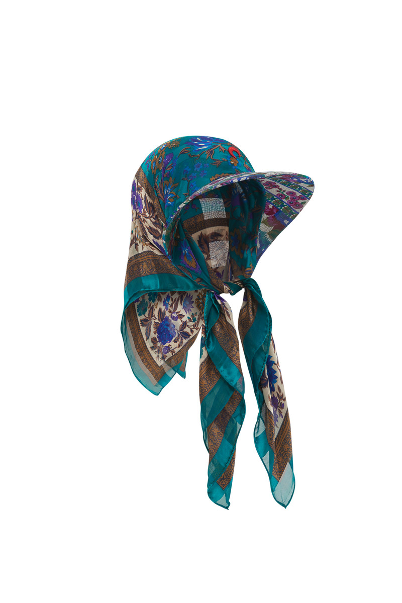 Regenerated Silk Scarves Veiled Cap 5