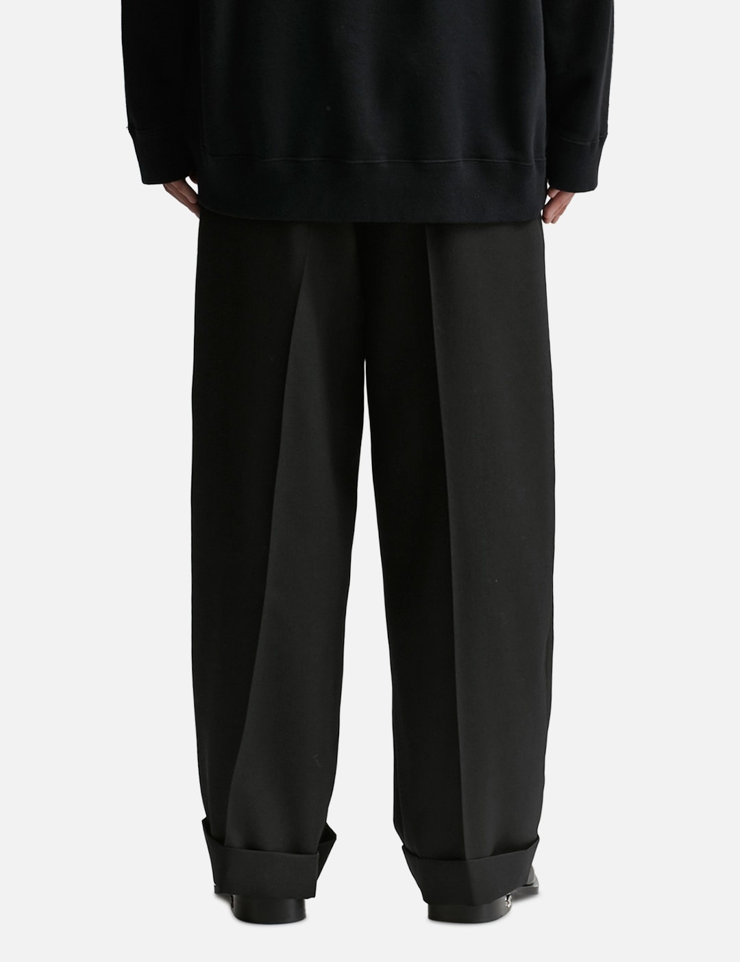 WIDE CUFFED TAILORED PANTS - 4