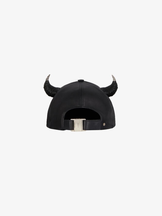 CAP IN LEATHER WITH HORNS - 4