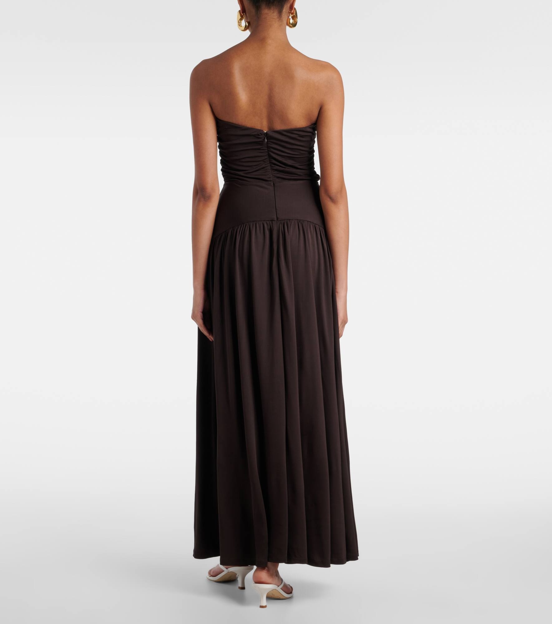 Mariana shirred jersey maxi dress - 3