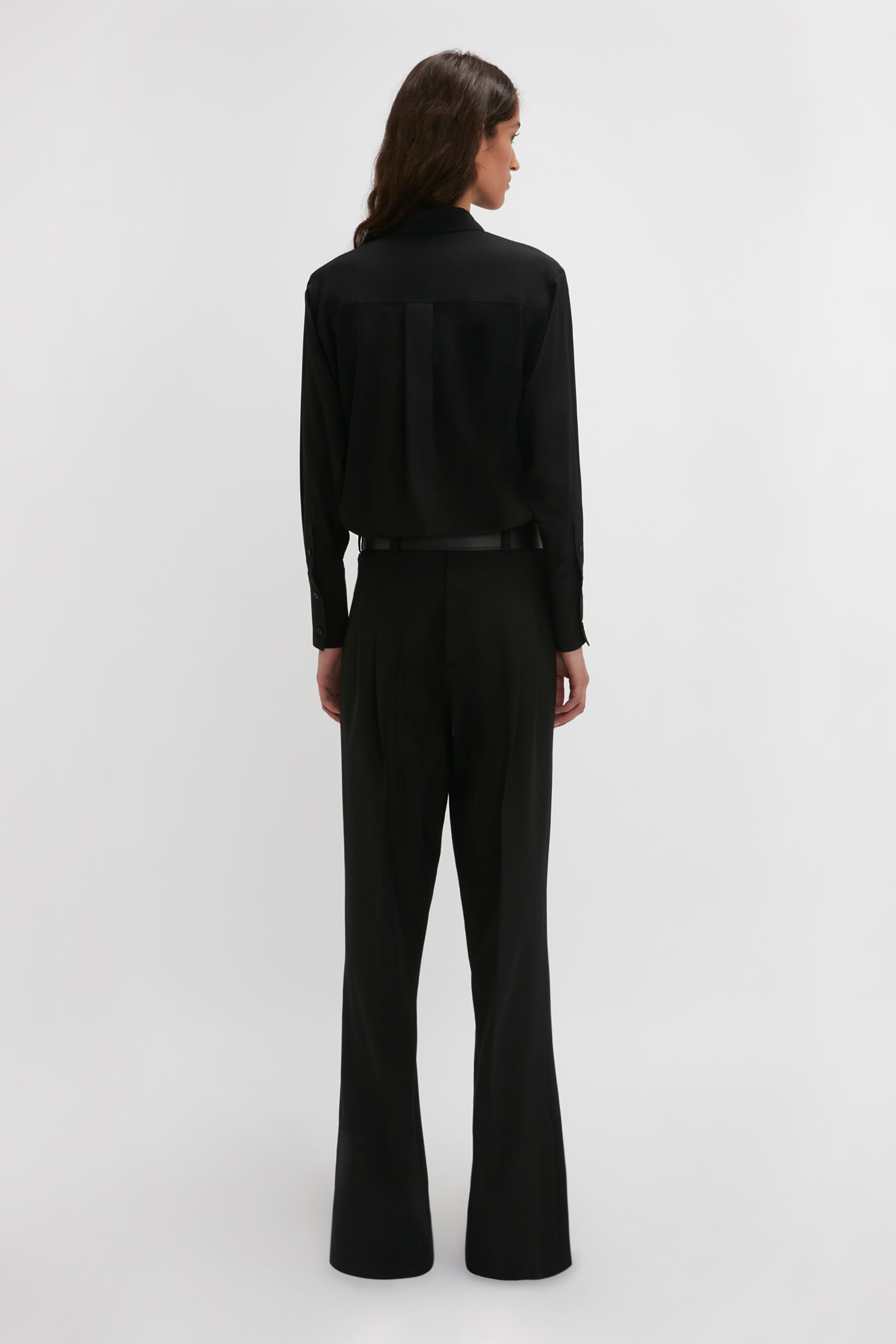 Reverse Front Trouser In Black - 4