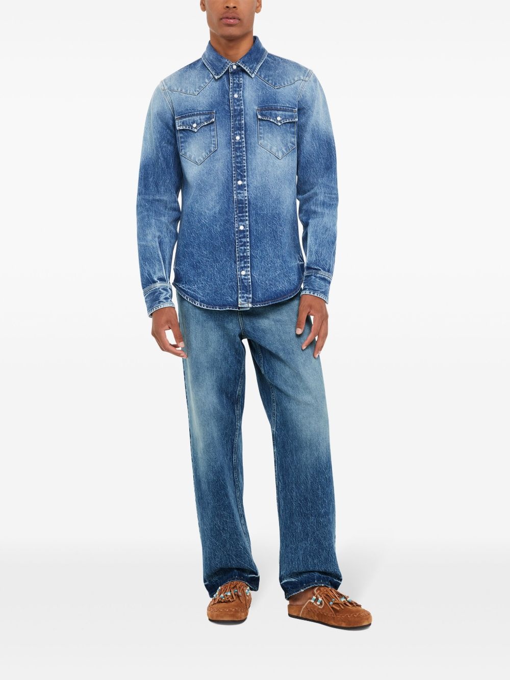 medium-wash jeans - 2