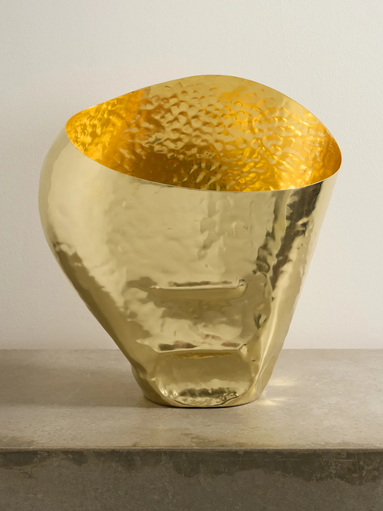 Bash Hammered-brass Vase - 1