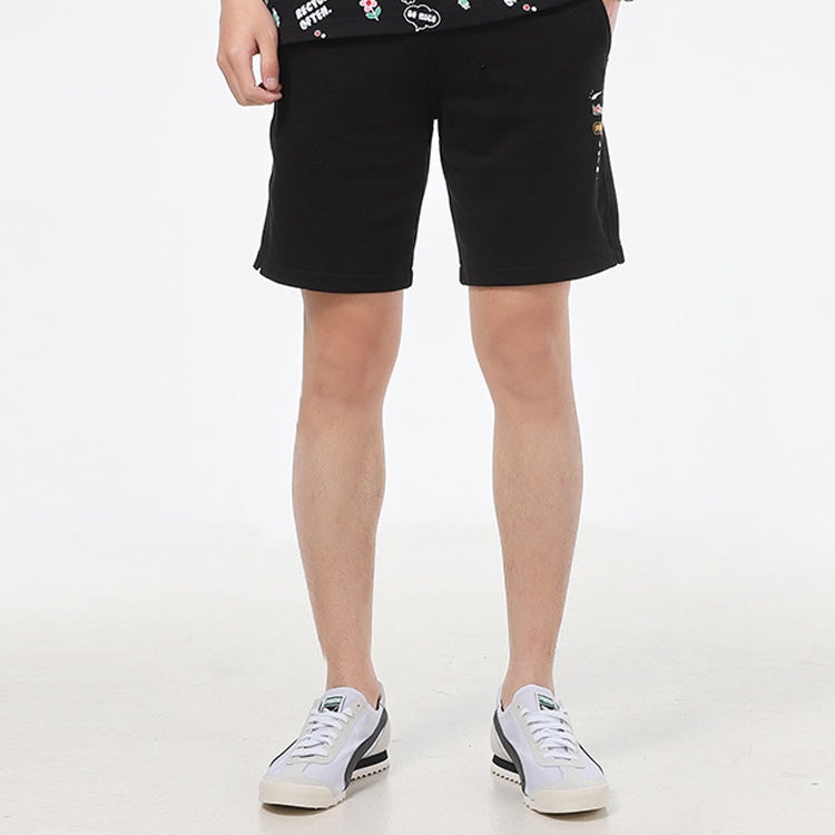 PUMA Awareness Athleisure Casual Sports Drawstring Breathable Shorts Black 532036-01 - 3