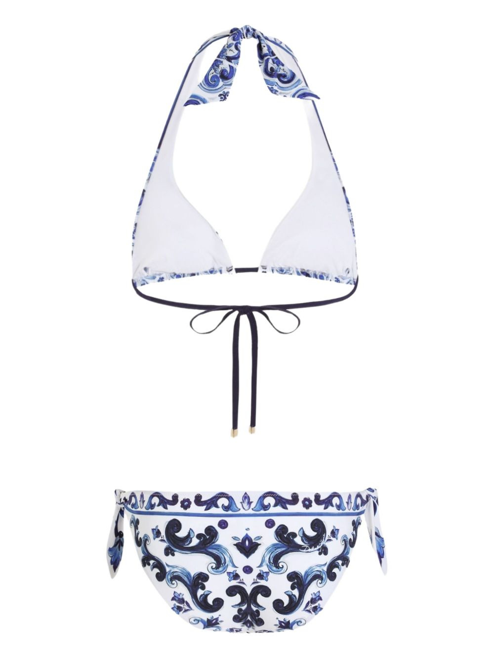 majolica-print bikini - 2