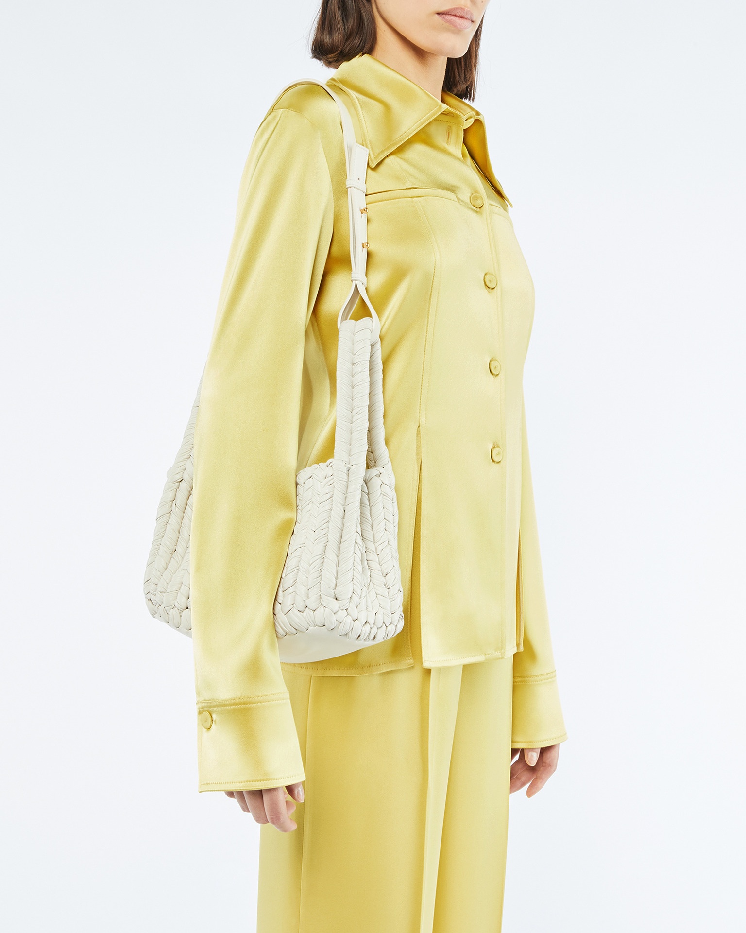 THE BUSKET - Knit bucket bag - Off white - 6