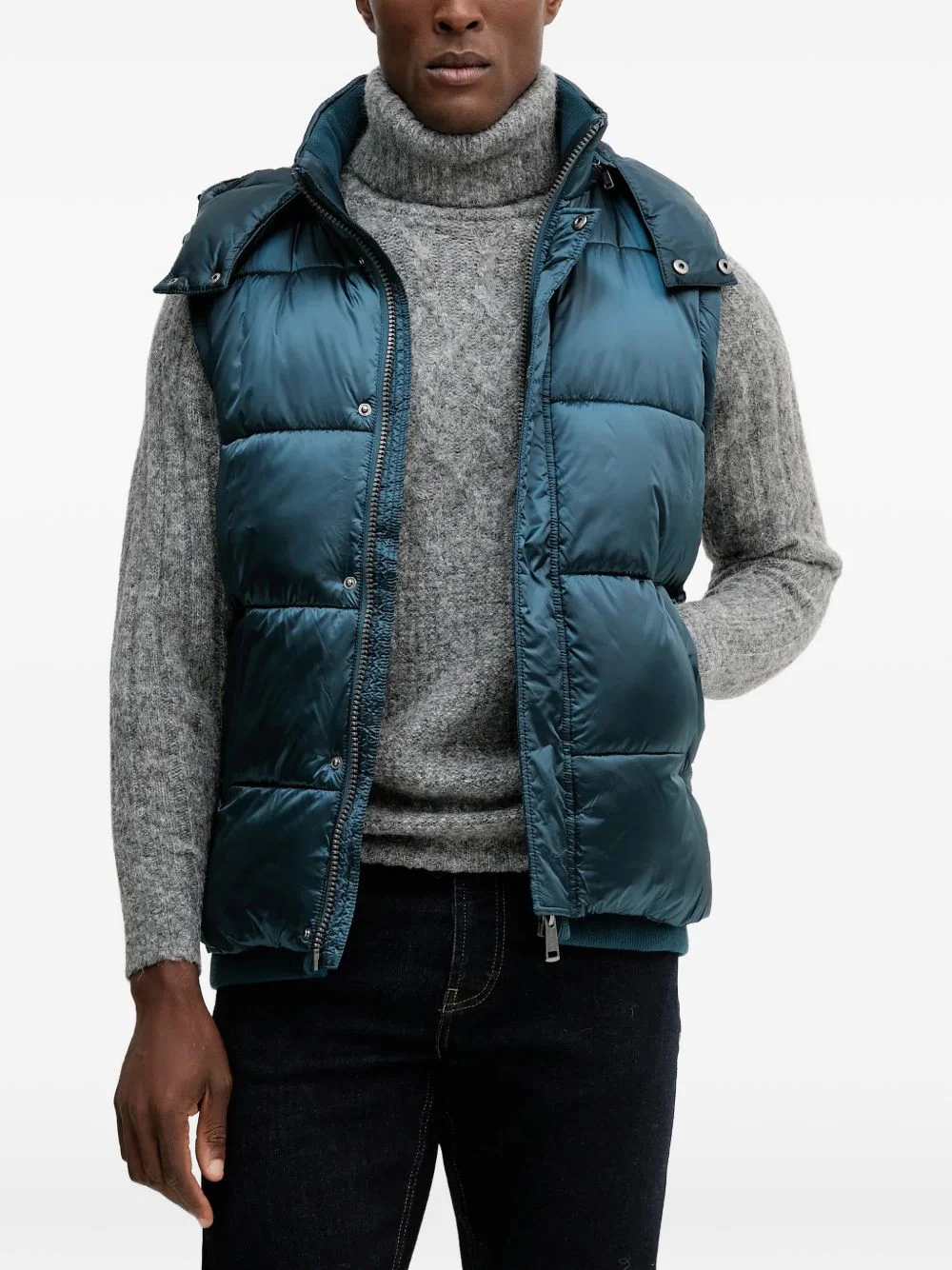 hooded padded jacket - 1