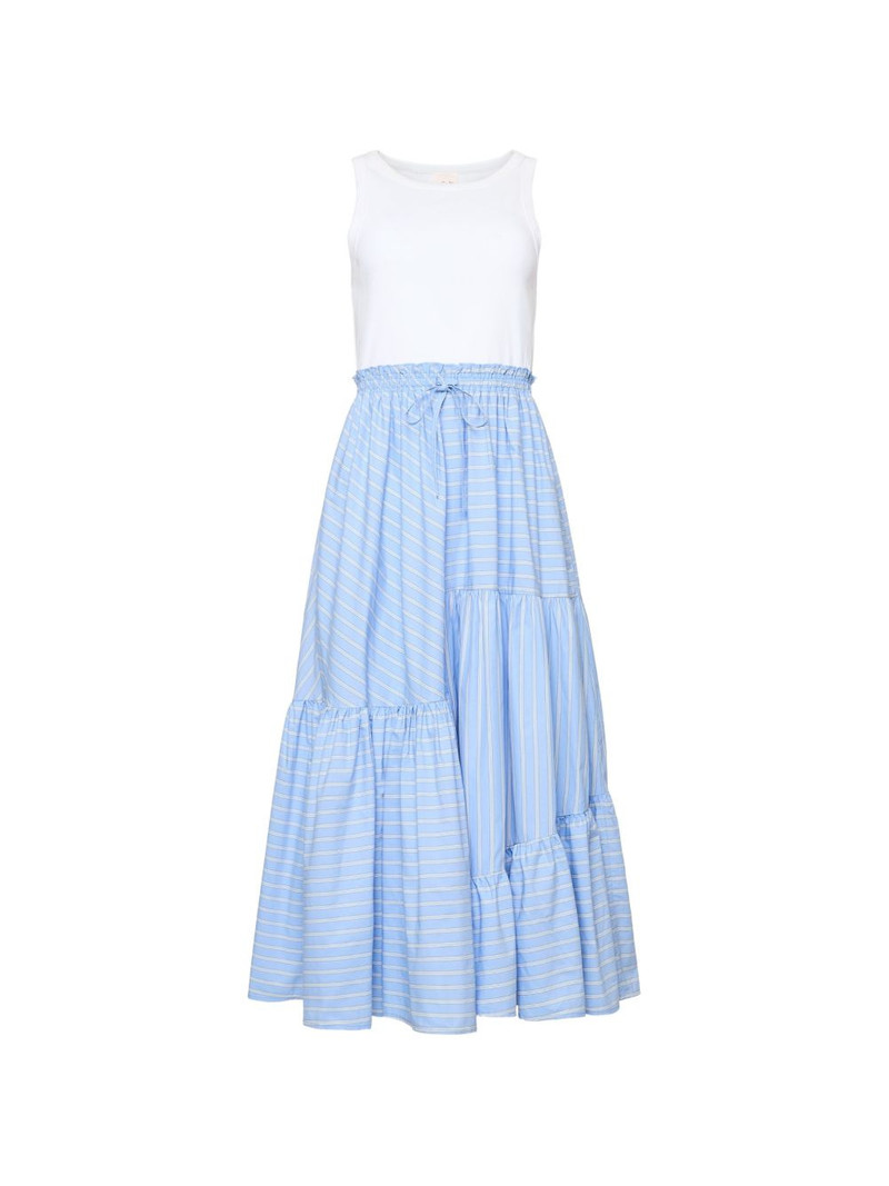 Robyn striped ruffled midi dress 1