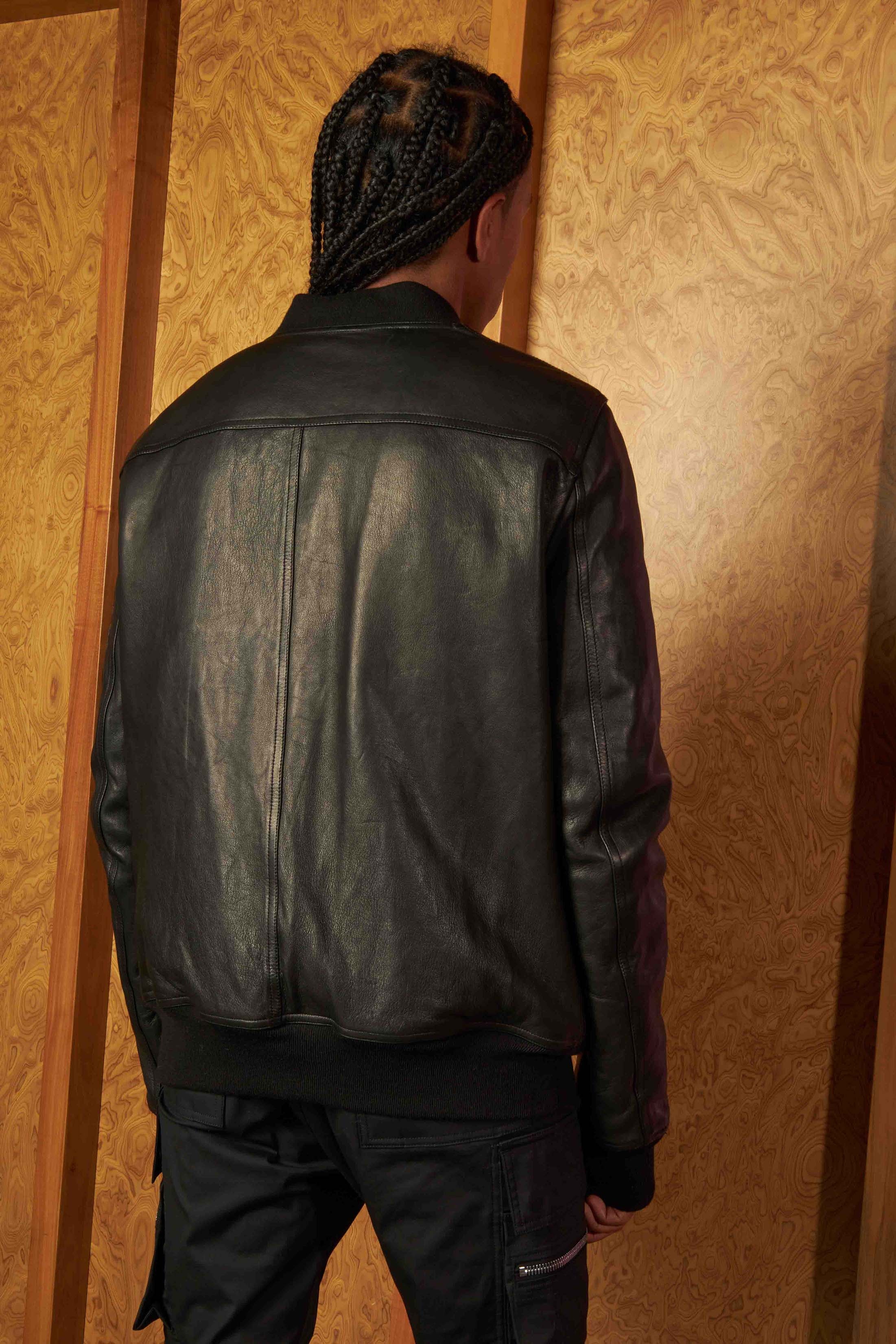 希少 Rick owens classic flight leather レザー Rick Owens Classic Flight Leather Jacket - Black