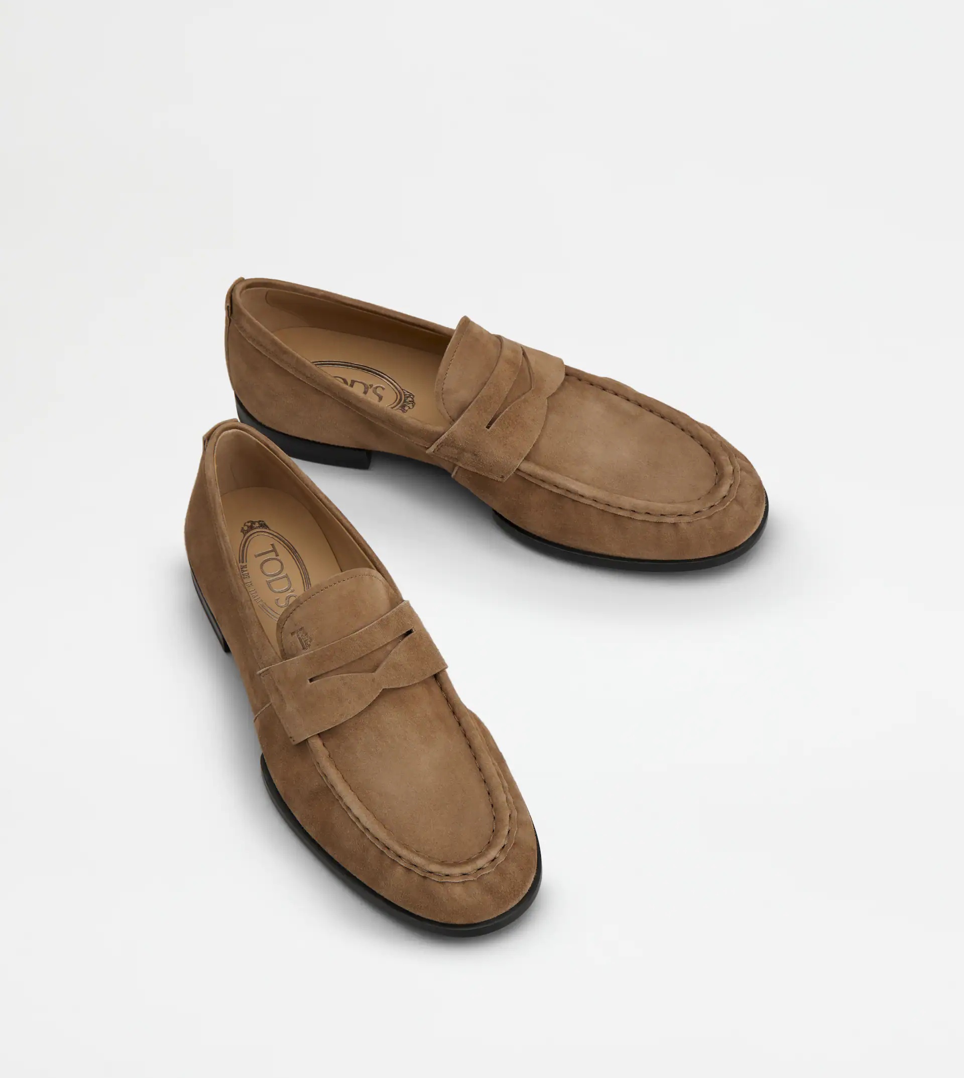 LOAFERS IN SUEDE - BROWN - 3