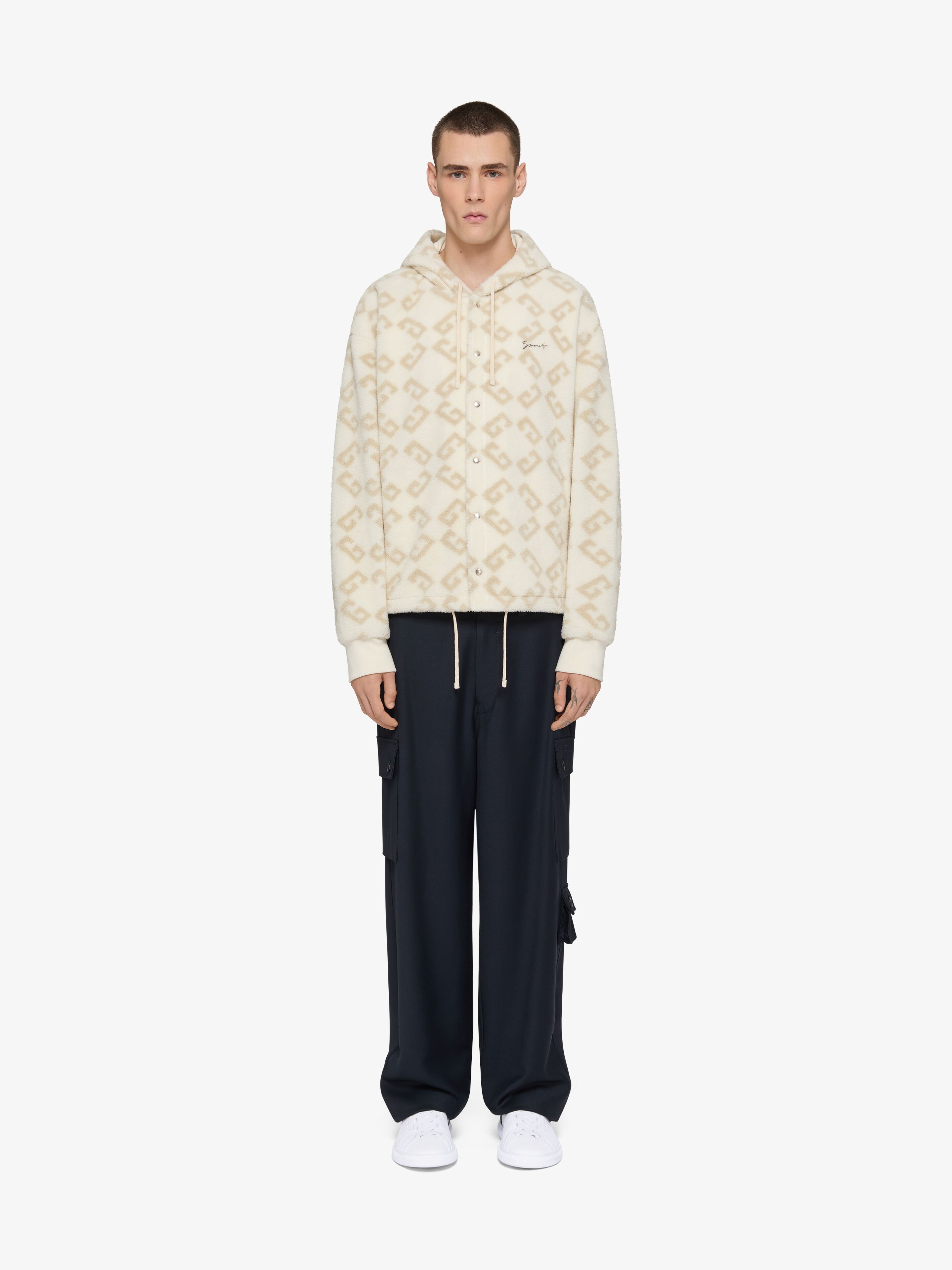 HOODIE IN MONOGRAM 72 JACQUARD - 2
