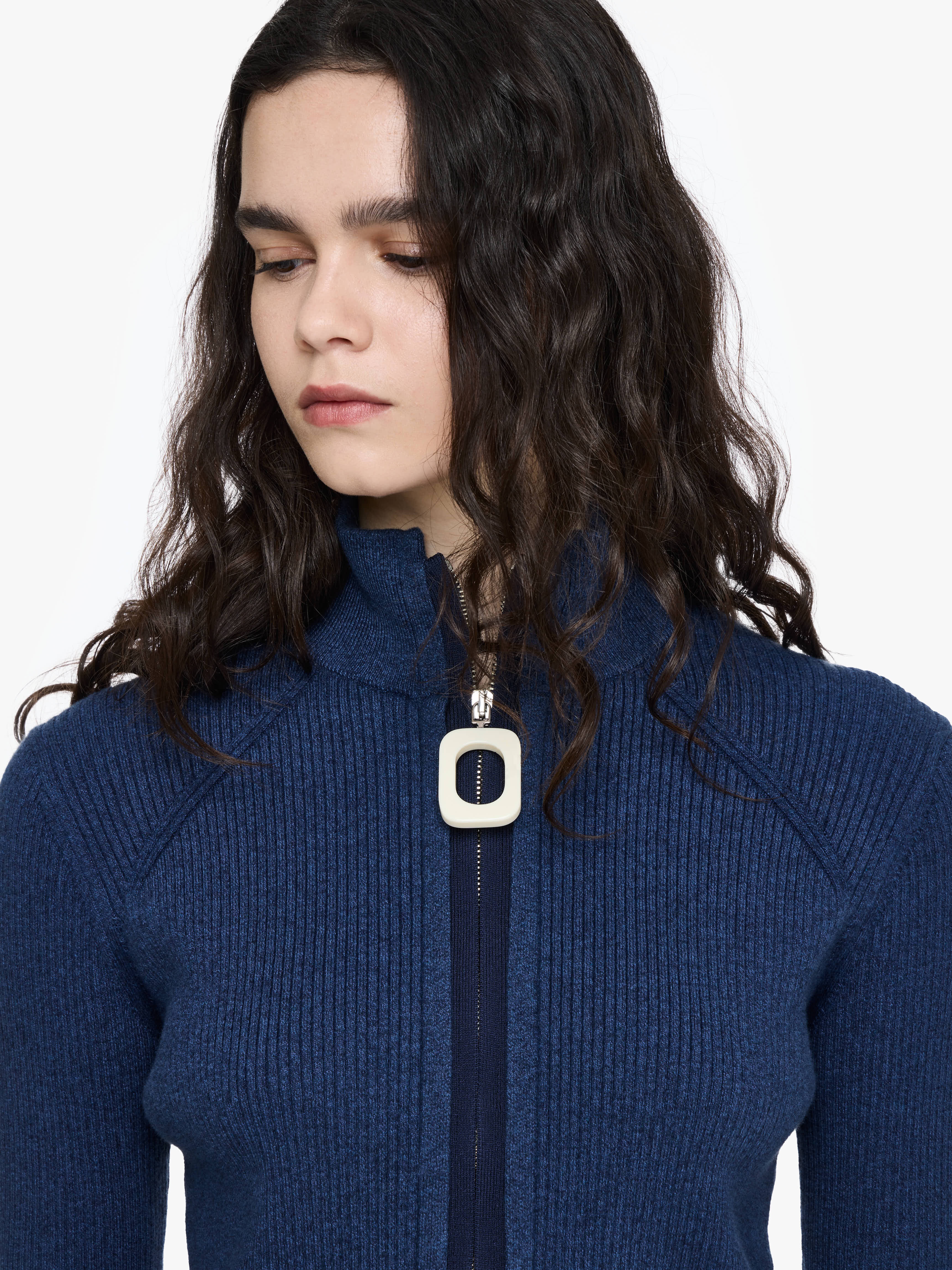 FITTED ZIP UP CARDIGAN - 4