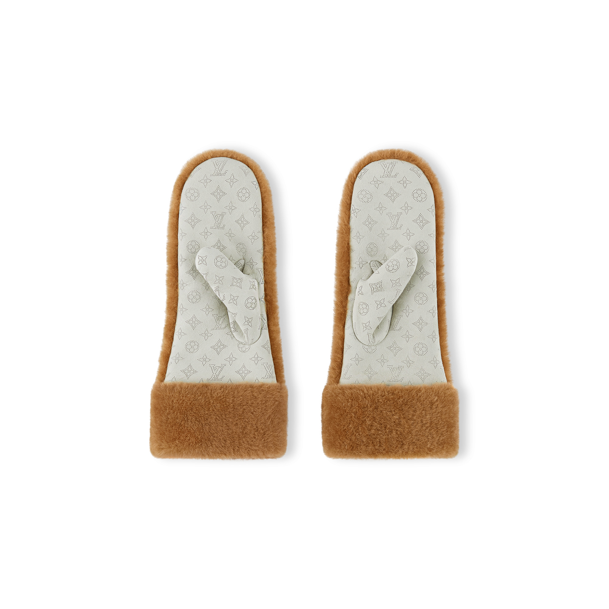 Monogram Shearling Mitts - 2