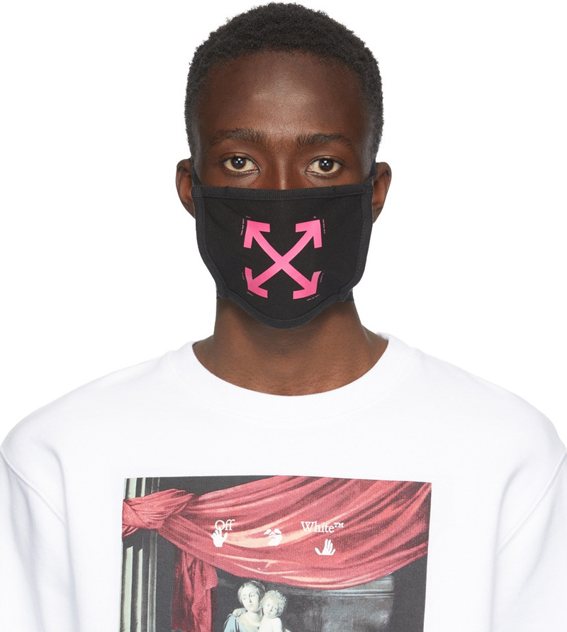 Black & Pink Arrows Mask - 1