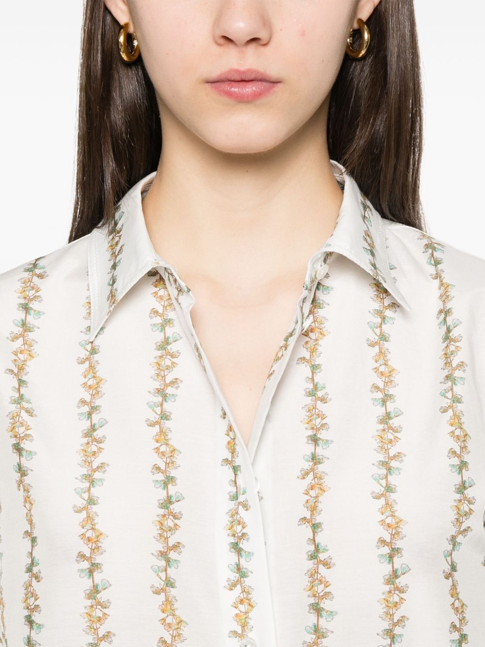 Inflorescence-print shirt - 5