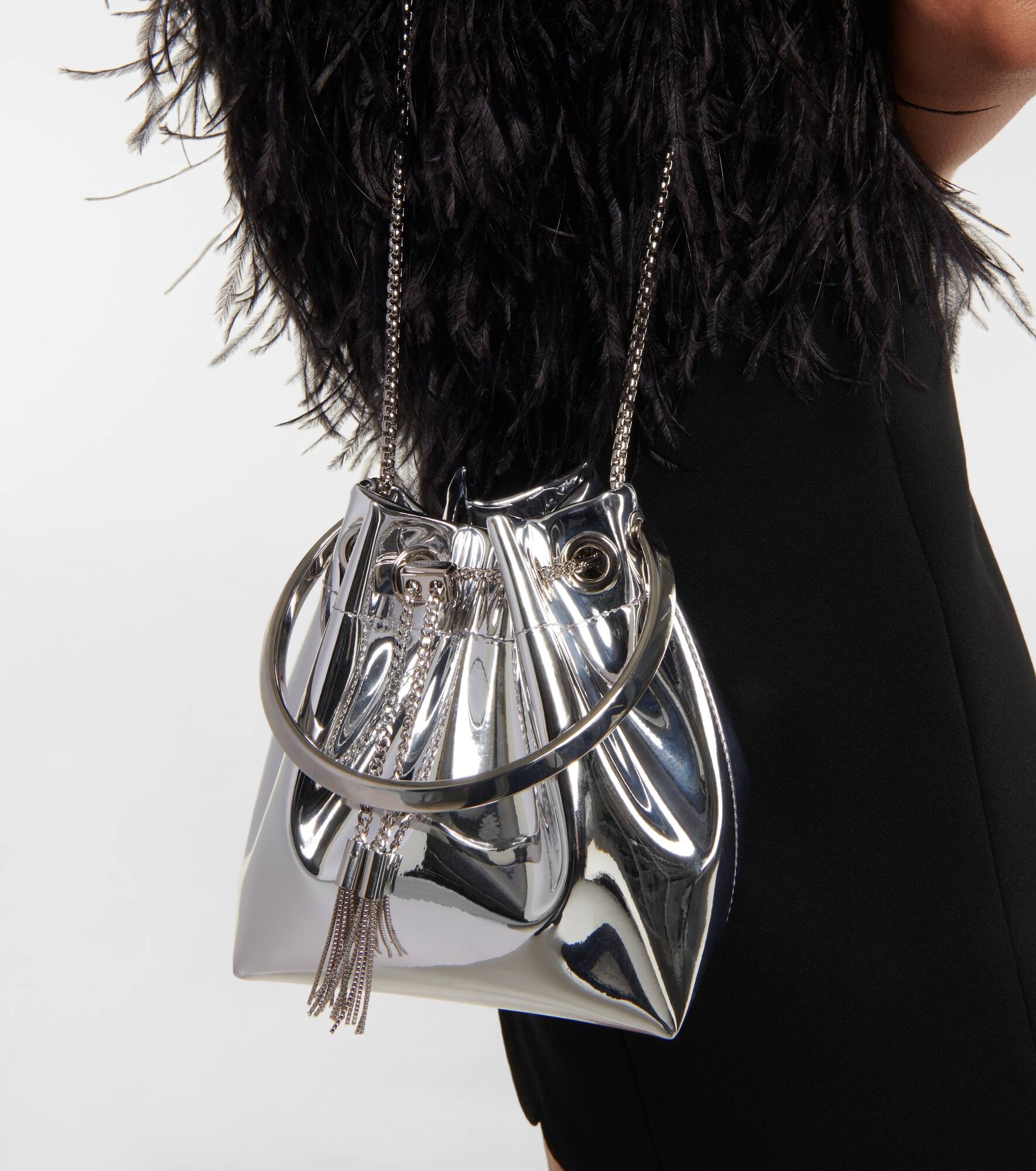 Bon Bon mirrored faux leather bucket bag - 2