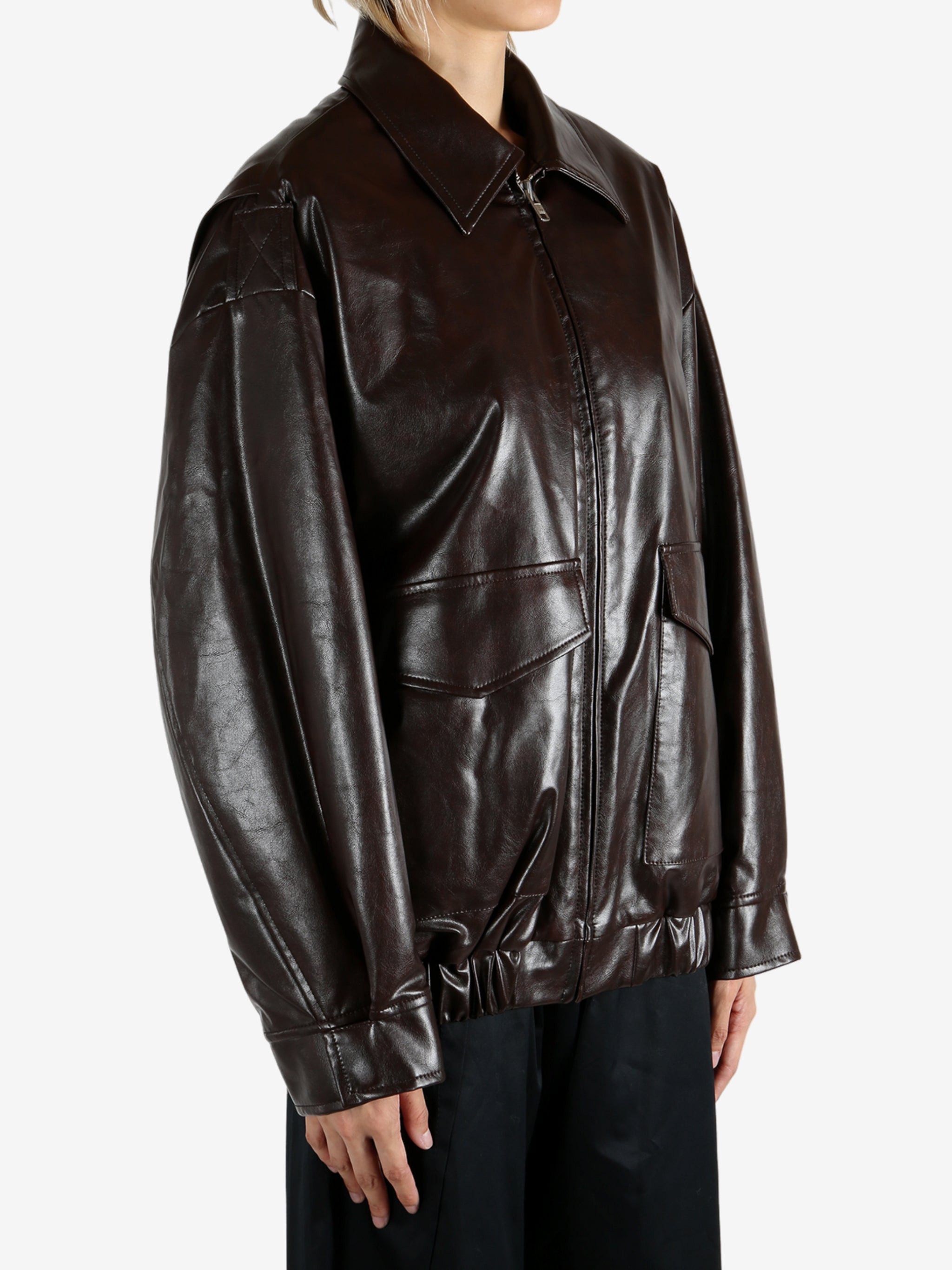 MM6 Maison Margiela - Women Faux Leather Jacket - 2