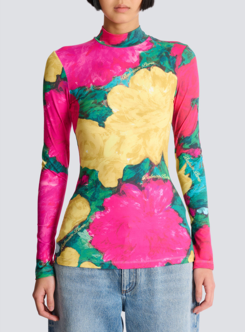 Printed high-neck top 5