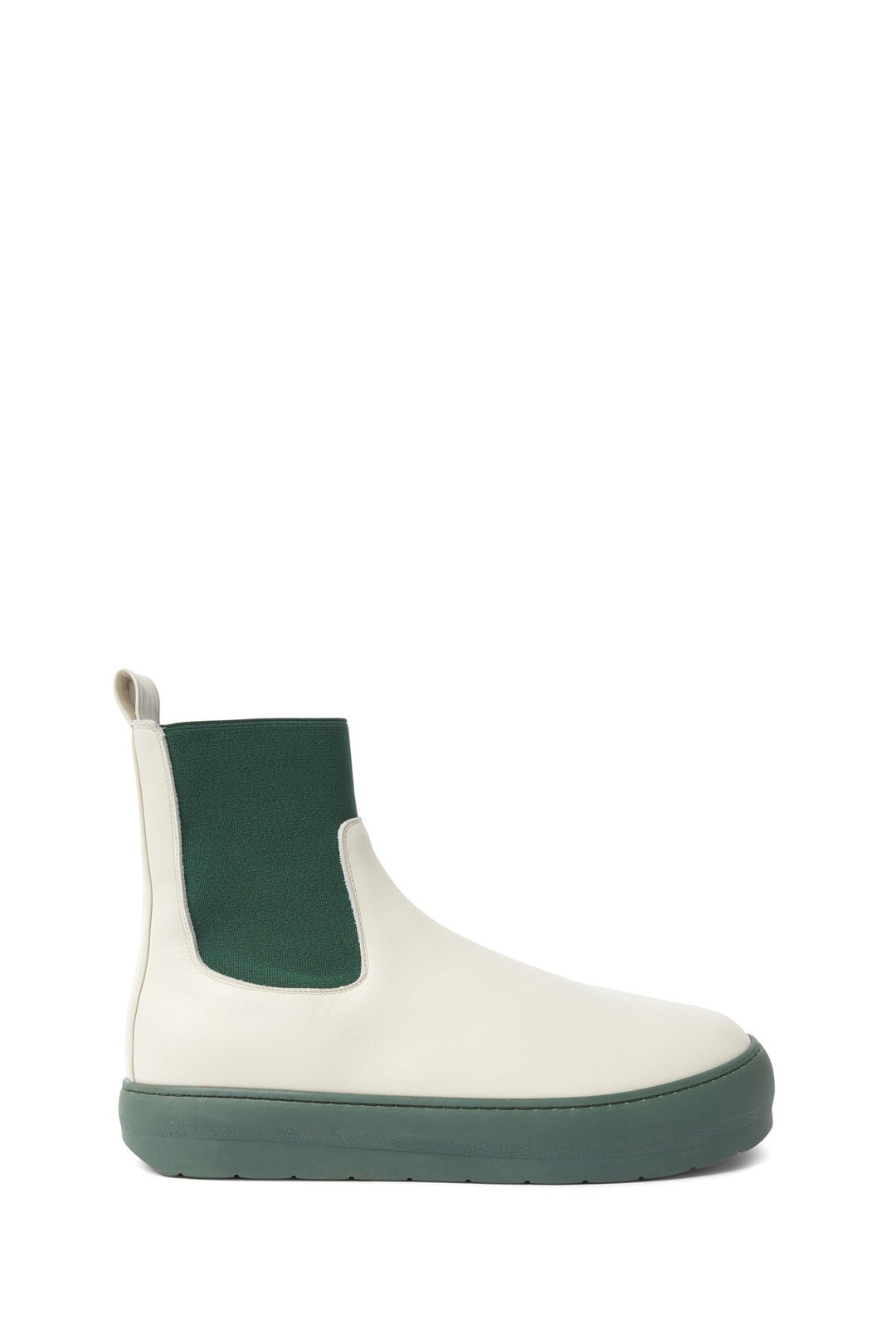DREAMY ANKLE BOOTS / leather / cream & green - 2