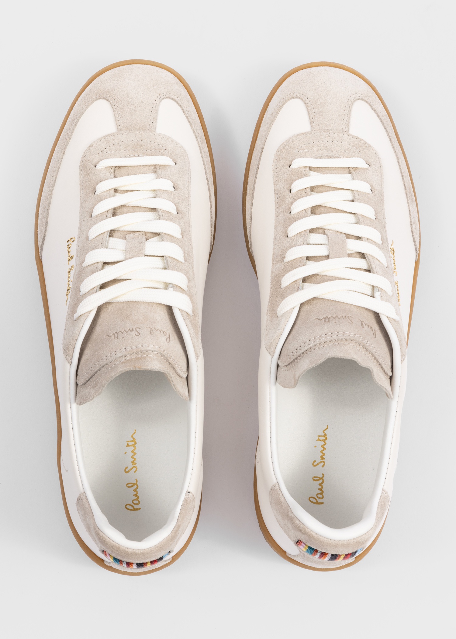 White Leather 'Como' Trainers - 3