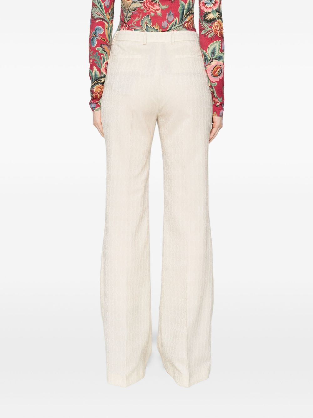flared wool trousers - 4