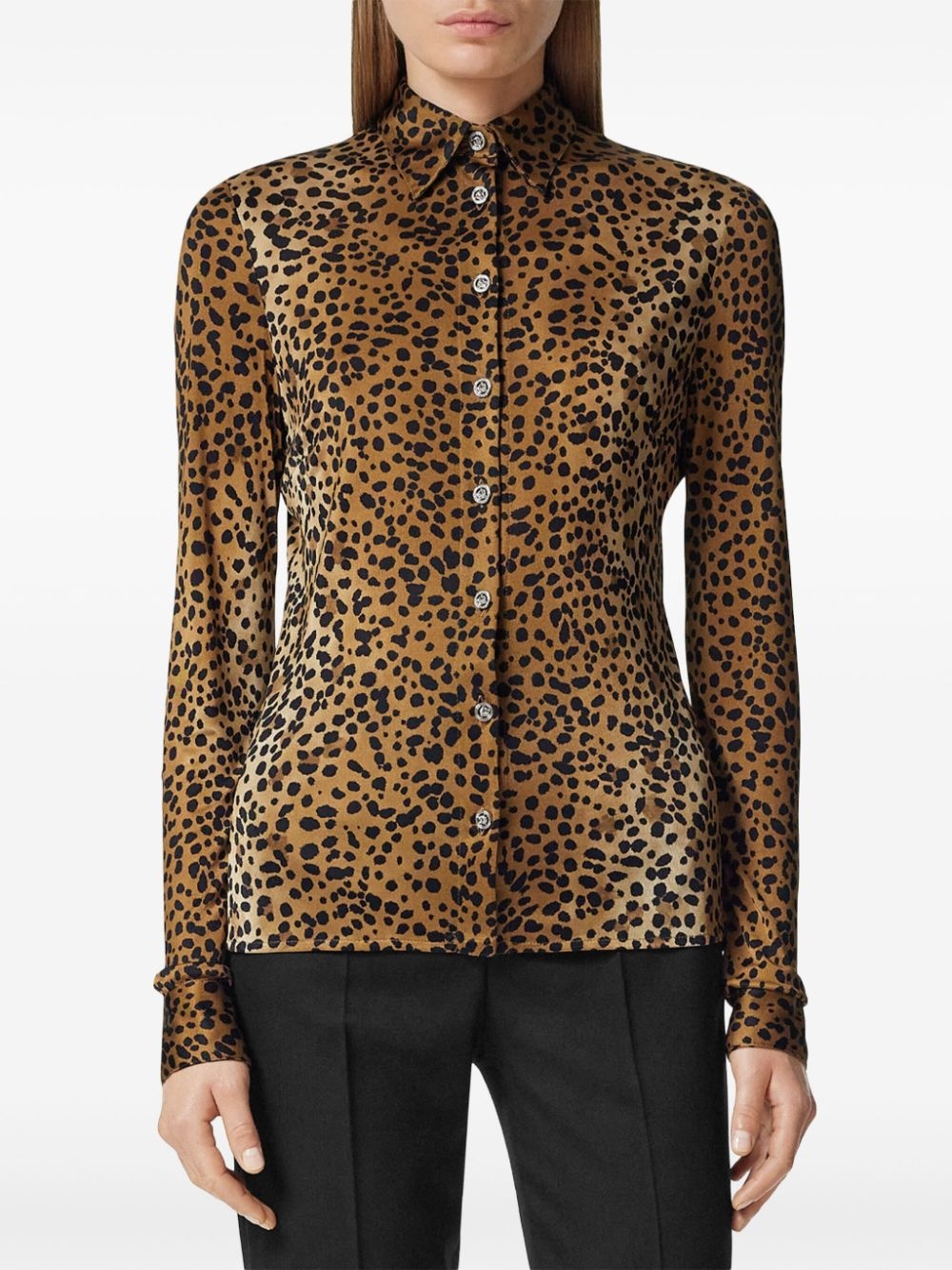 leopard-print shirt - 3