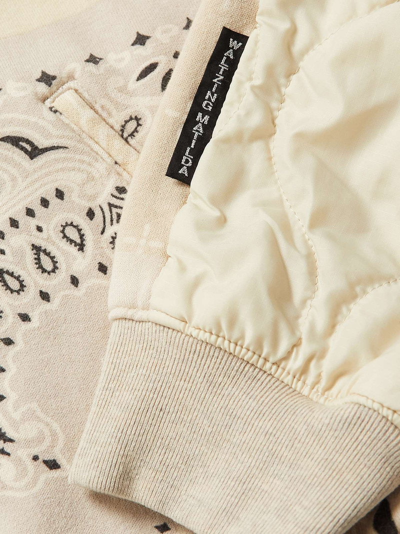 Shell-Trimmed Printed Cotton-Jersey Zip-Up Hoodie 3