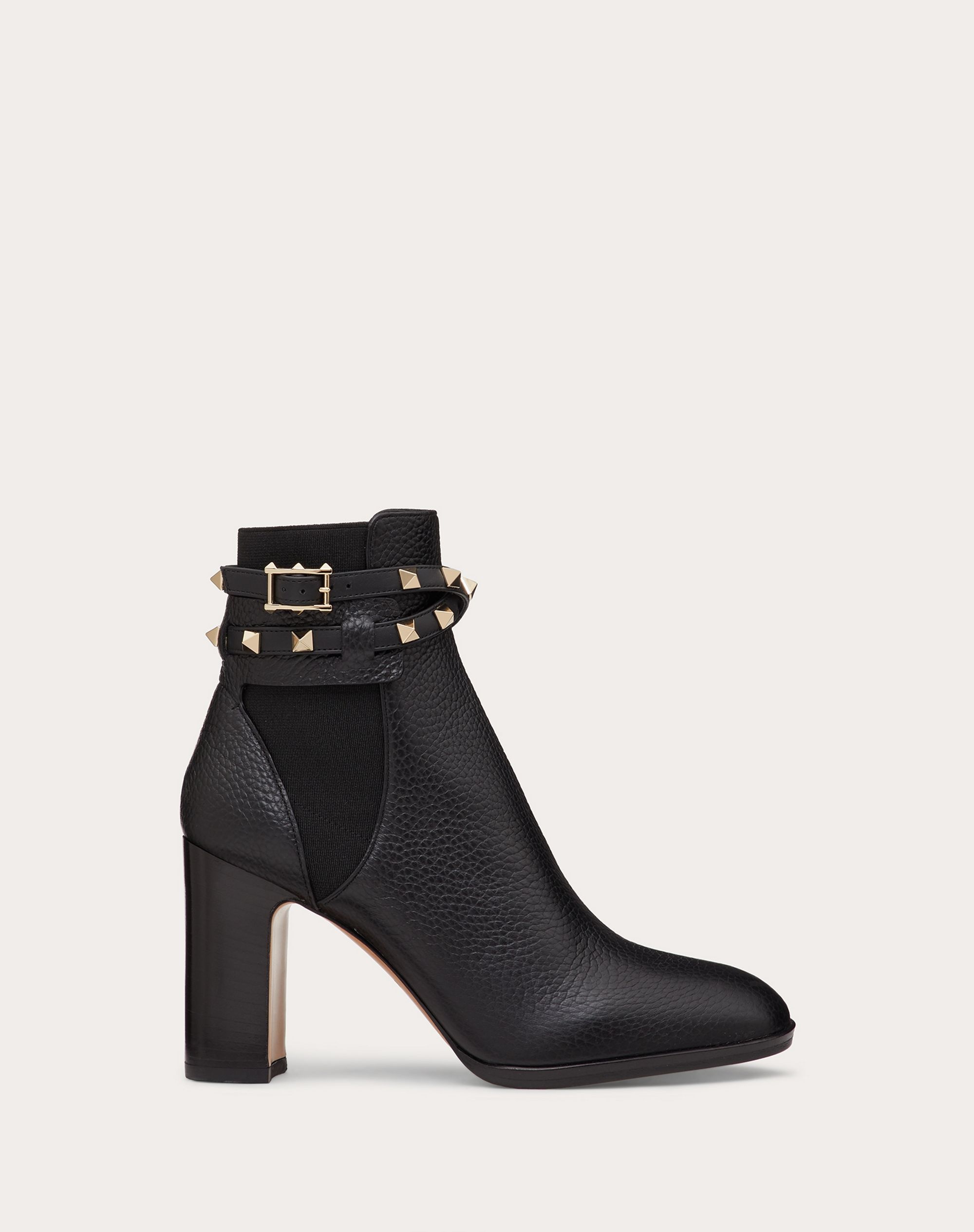 Rockstud Grainy Calfskin Ankle Boot 90 mm - 1