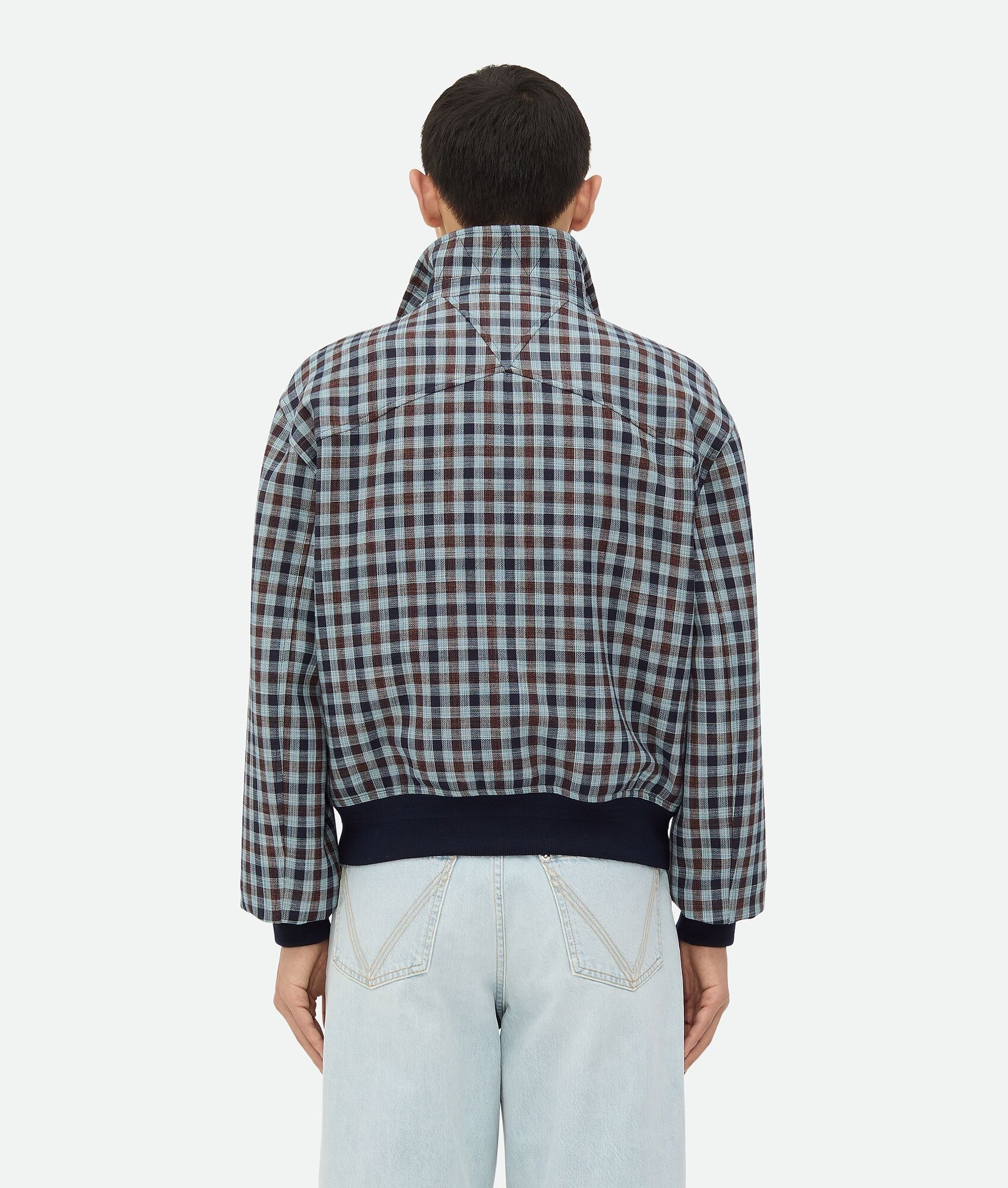 Cotton Gingham Blouson - 3