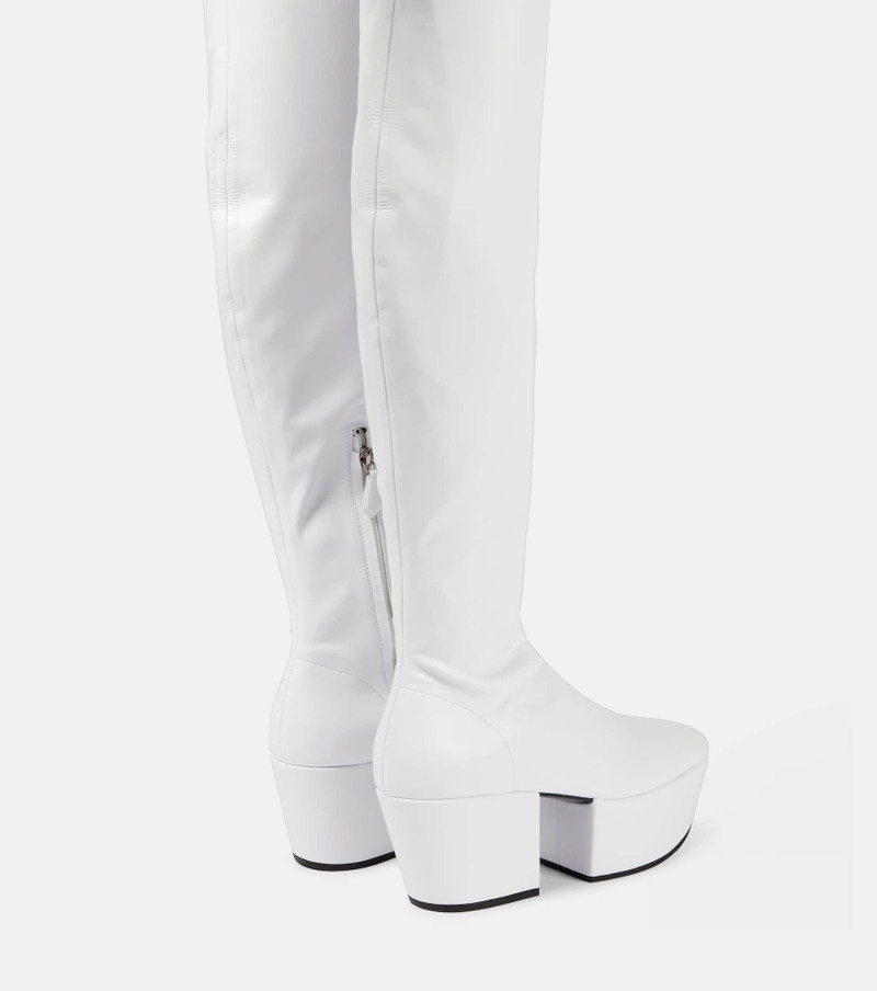 Prada Faux leather over-the-knee boots outlook