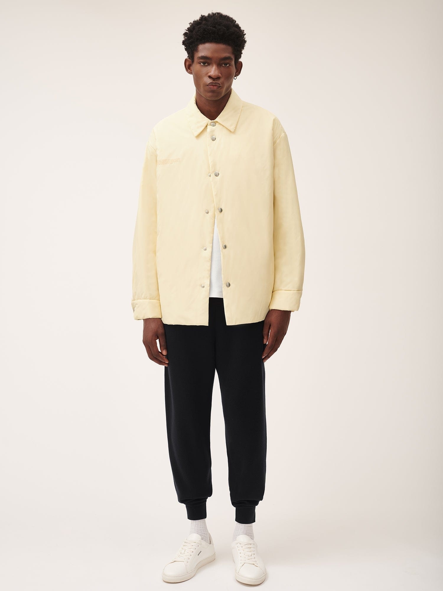 Mens Flower-Warmth Padded Overshirt - Rind Yellow - 4