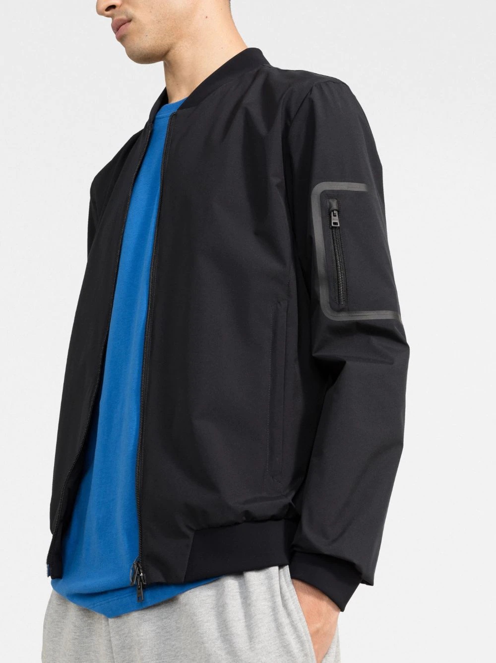 zip-pocket bomber jacket - 3