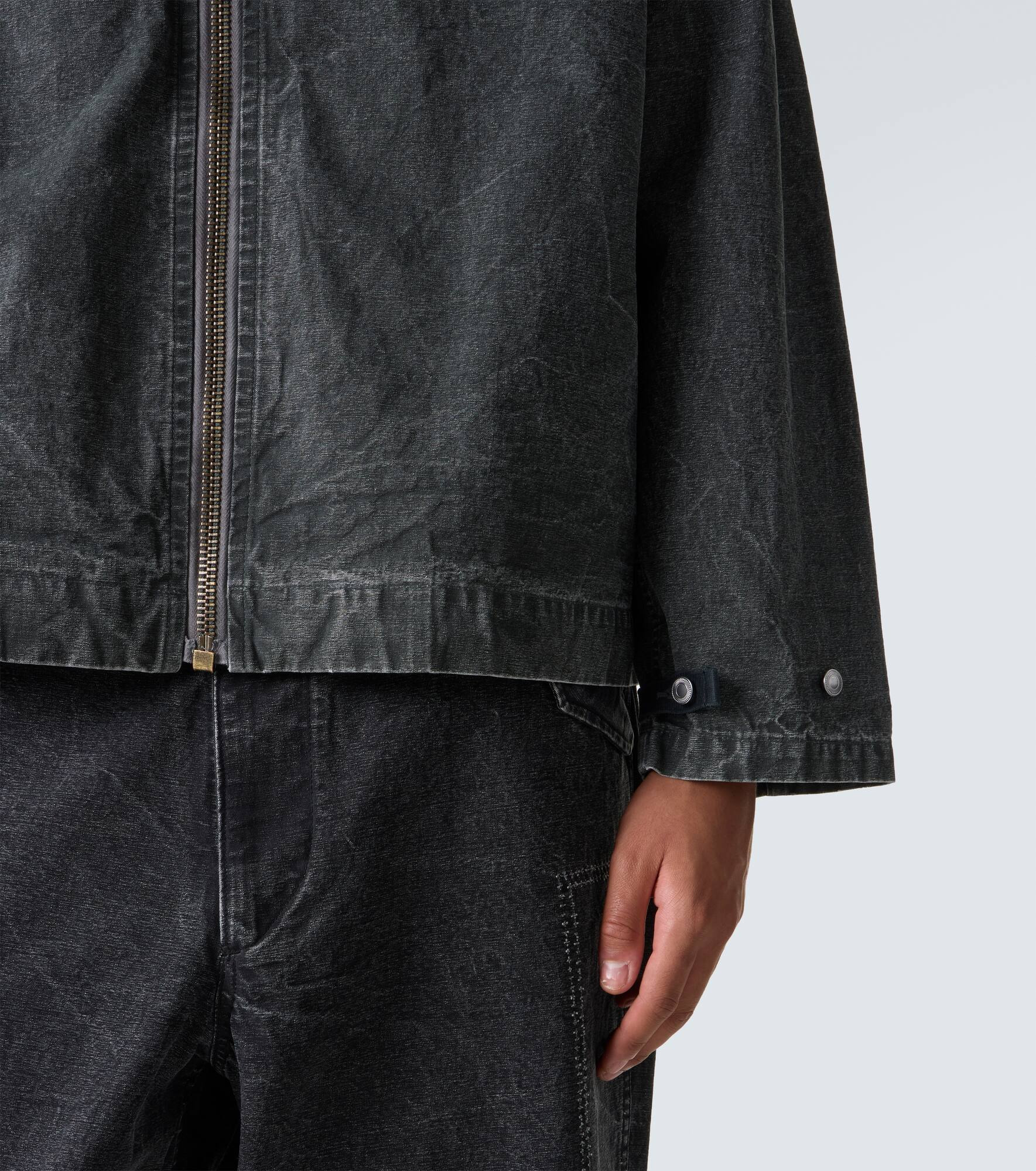 Hooded cotton denim jacket - 6