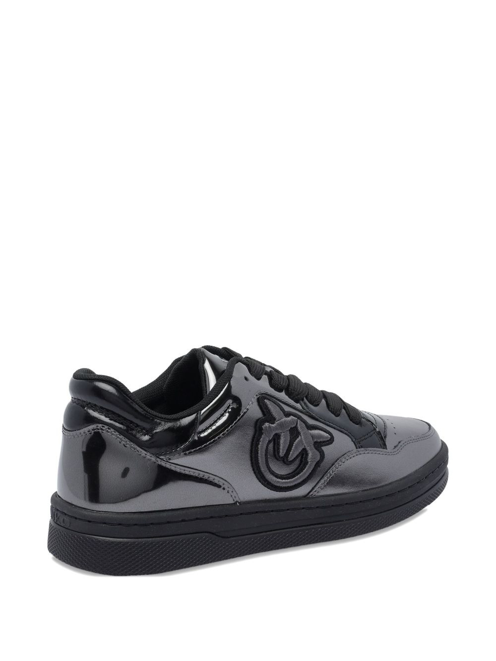 logo-detail patent-leather sneakers - 4