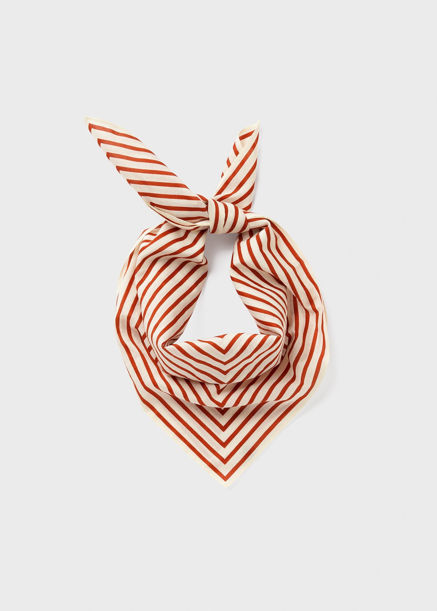 Signature monogram silk cotton scarf bloody mary - 7
