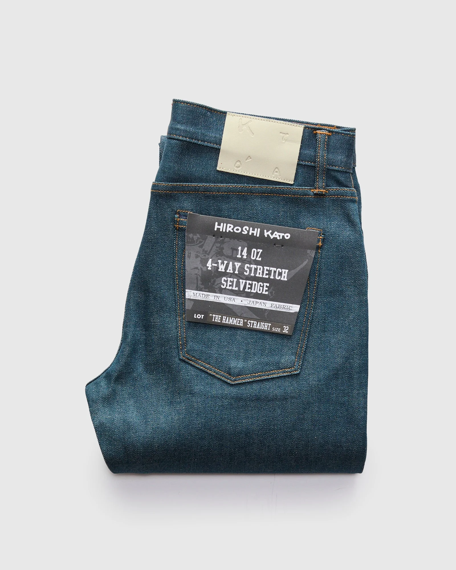"Blue Raw" 14oz Indigo Stretch Selvedge Denim - Hammer Straight - 1