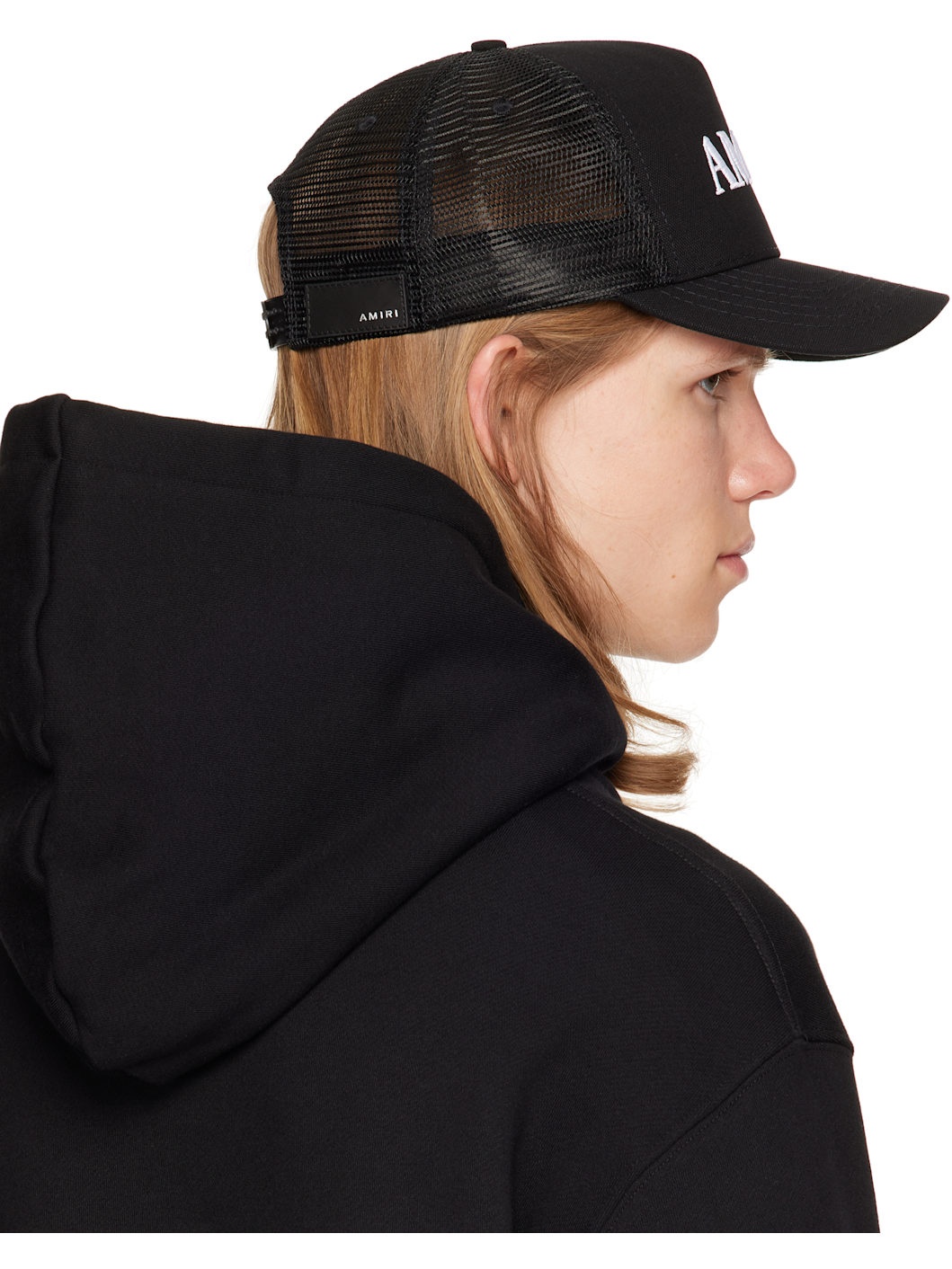 Black 'AMIRI' Core Logo Trucker Cap - 3