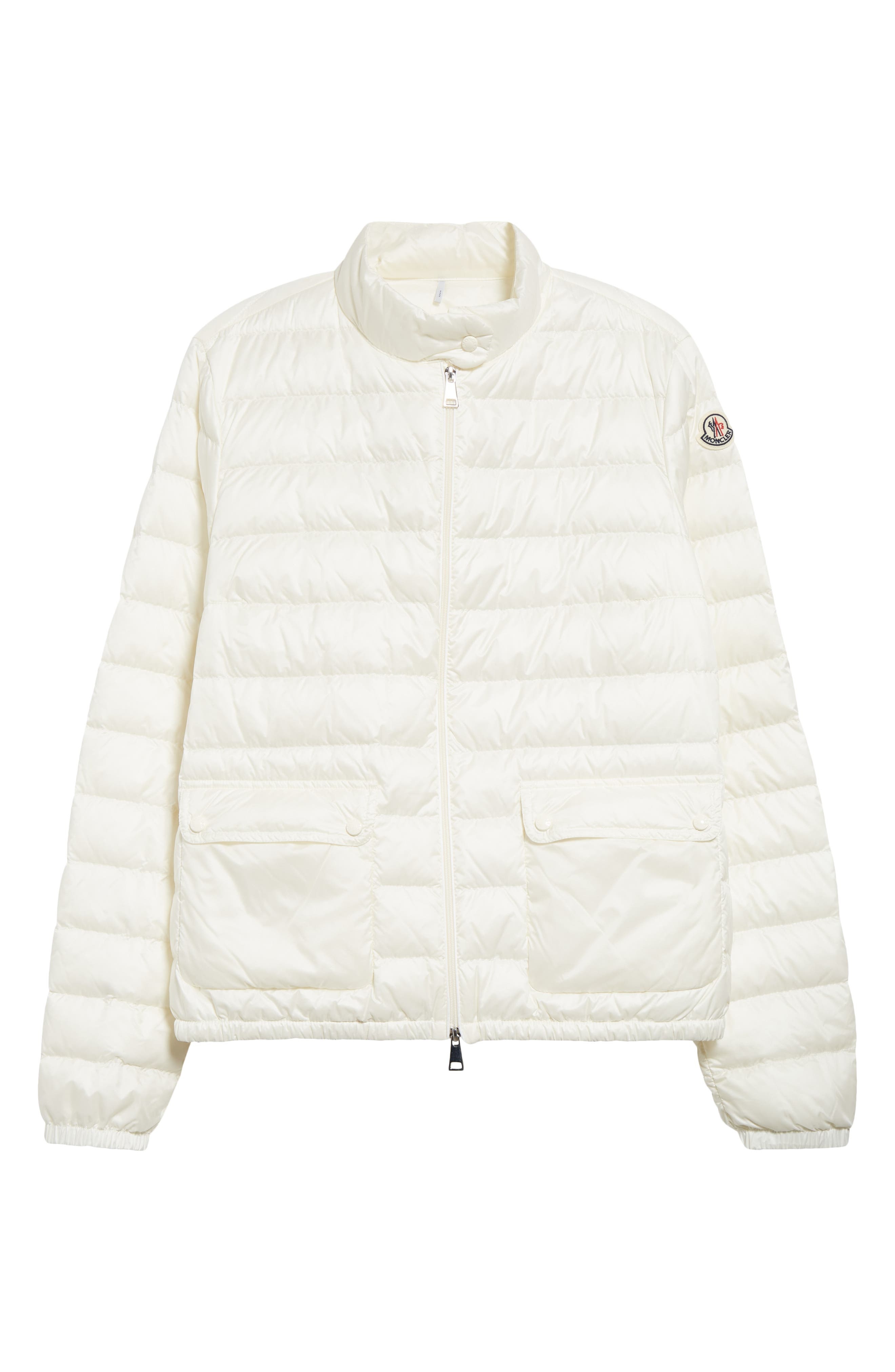 Moncler Lans Down Jacket in Silk White/Silk White at Nordstrom - 6