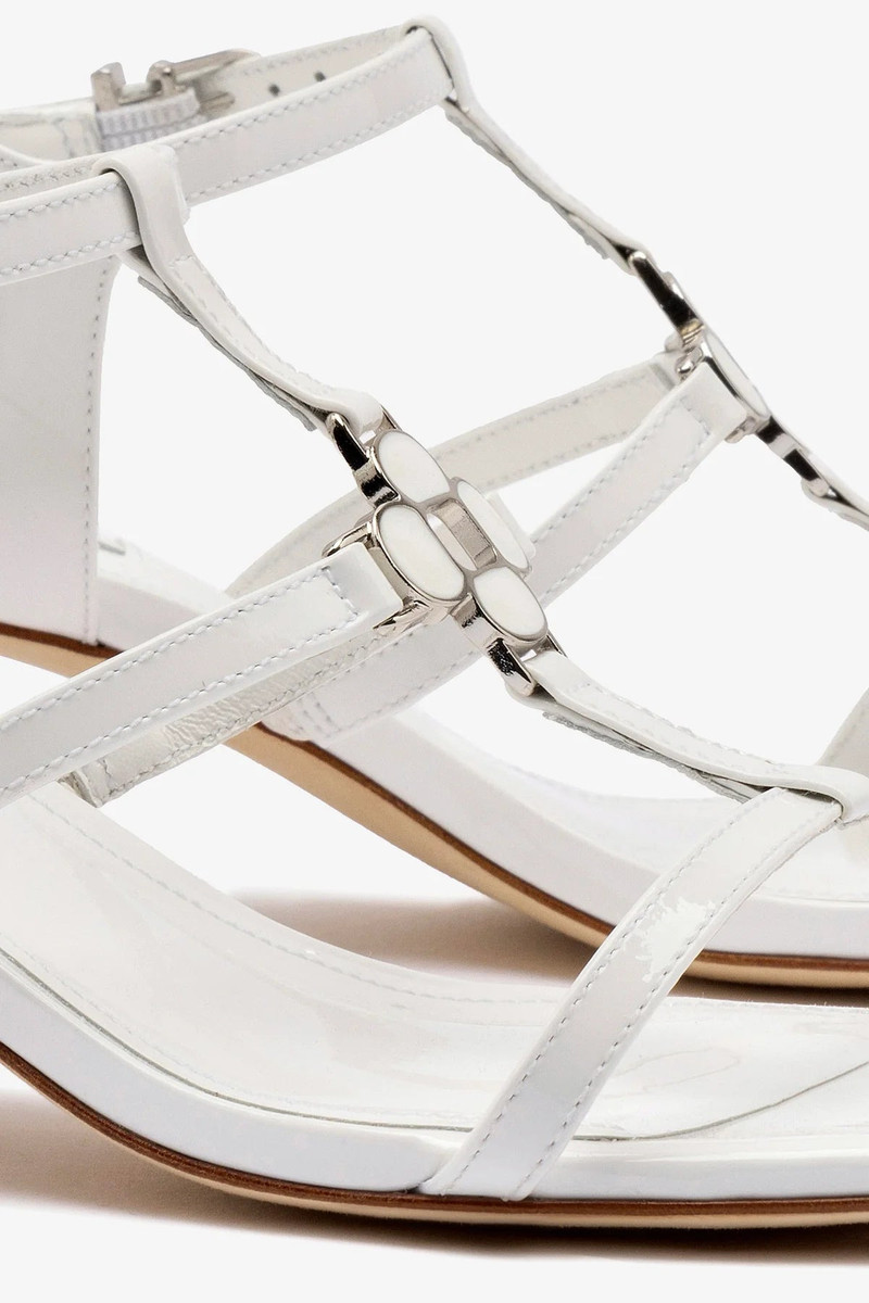 Hana Block In White Patent Leather 4